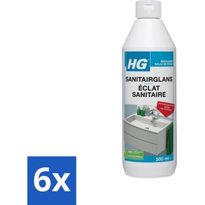 HG - Badkamer - Badkamerreiniger - Extra Glans - Sterk Geconcentreerd - 500 ml - Voordeelverpakking - 6 stuks