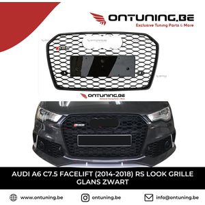 Audi A6 C7.5 Facelift (2014-2018) RS Look Grille Glans Zwart