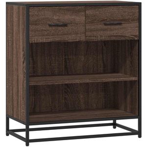 vidaXL - Dressoir - 68x35x76 - cm - bewerkt - hout - bruin - eikenkleur