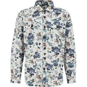 WE Fashion Heren denim overshirt met dessin