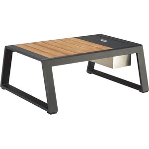 New York lounge tuintafel met wijnkoeler 105x81,5xH41 cm aluminium antraciet