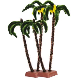 Euromarchi - miniatuur figuur/beeldje palmboom - 2x st - 22 cm - kunststof