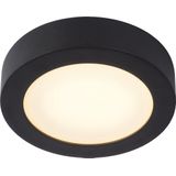 Lucide BRICELED - Plafonnière Badkamer - Ø 18 cm - LED Dimb. - 1x11W 3000K - IP44 - Zwart