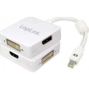 Logilink Mini DisplayPort to HDMI DVI DisplayPort with 3 in 1 Adaptor