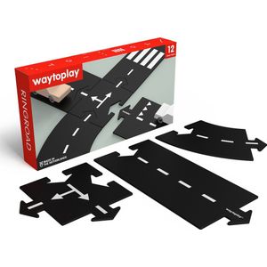 Waytoplay Ringroad, de flexibele autobaan (12 delen) - binnen en buiten spelen - onverwoestbaar - combineer met je andere speelgoed