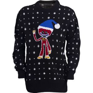 Poppy Playtime Huggy Wuggy Foute Kersttrui Kinderen - Christmas Sweater Kids - Kerst Trui Kinderen Maat 146/152