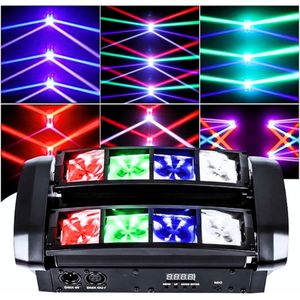 Spider Moving Head LED Beam - RGBW Geluidsgeactiveerd & DMX512 DJ Verlichting Voor Feesten - Disco's - Bruiloften En Podiumshows - Energieklasse D
