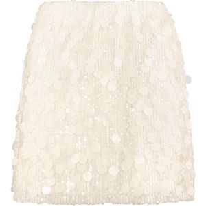 Festival must have rok - pailletten - dames - offwhite - maat M