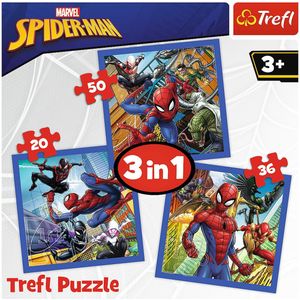 Spiderman 3-in-1 Puzzel (20, 36 en 50 stukjes) - Spider Force
