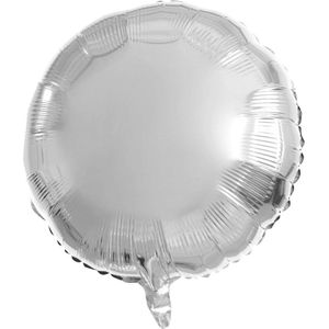 Folat - Folieballon Rond Zilverkleurig - 45 cm