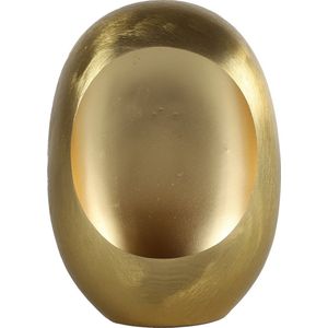 Countryfield Theelichthouder Eggy S goudkleurig 23 cm - Theelichthouder Eggy 9,5 X 23 Cm Staal Goud
