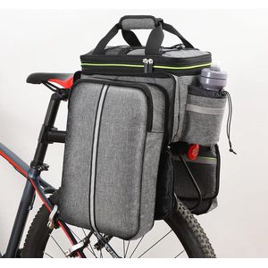 Fietszakken voor bagagedrager, Fiets bagagedrager tas, Waterdichte fietszadeltas, Kofferbak tas, Rugzak, Handtas, Schoudertas, 20L-35L, 38 x 26 x 24 cm.