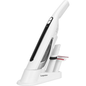 Lopoleis® Kruimelzuiger – Handstofzuiger Wit Snoerloos – Met Oplaadstation – Auto Stofzuiger – Krachtigere Zuigkracht – Incl. verschillende Opzetstukken