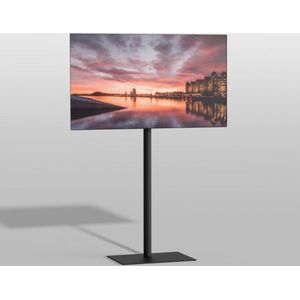 TV vloerstatief SQUARE 150 Design Tv standaard Trendy Zwart Staal 32-65” - VESA 600x400