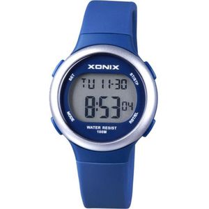 Xonix BAW-004 - Horloge - Digitaal - Dames - Vrouwen - Kinderen - Unisex - Siliconen band - ABS - Cijfers - Achtergrondverlichting - Alarm - Start-Stop - Chronograaf - Tweede tijdzone - Waterdicht - 10 ATM - Paars - Roze