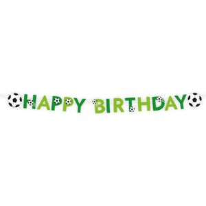 Letterslinger Happy Birthday | Thema: Voetbal | Lengte: 3 meter | Kleur: Groen