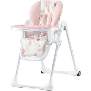 D&B Kinderstoel - Baby stoel - Verstelbare Rugleuning - Opvouwbaar - Voetensteun - Eetblad - Kleur Roze