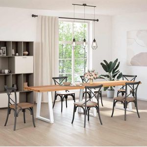 vidaXL Eettafel - Massief Eikenhout - 320x80x74 cm Eettafel - Eettafels - Eetkamertafel - Keukentafel