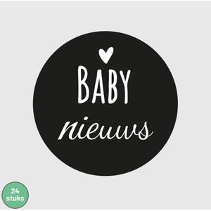 SLUITSTICKERS BABY nieuws 24 stuks - Zwangerschap - Geboortekaart - Kadosticker - Jongen - Meisje - Sluitzegel -