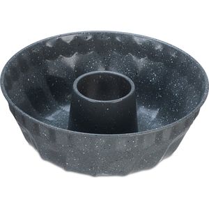 Relaxdays tulband bakvorm - cakevorm - gespikkeld - 25 cm - antiaanbaklaag - ring - staal