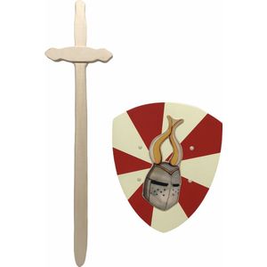 houten zwaard Koning Arthur en ridderschild maske kinderzwaard ridderzwaard schild ridder