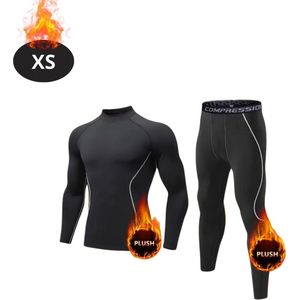 Nivard Thermokleding Heren - Thermobroek - Thermoset - Thermolegging - Winter - Thermoshirt - Zwart - XS