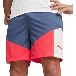 PUMA individualCUP Shorts Heren Sportbroek - Wit/Blauw - Maat S