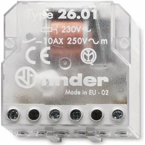 Finder 26.01.8.012.0000 Stroomstootschakelaar Inbouw 1x NO 12 V/AC 10 A 2500 VA 1 stuk(s)