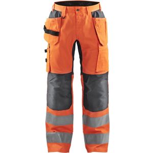 Blaklader Werkbroek met stretch High Vis 1552-1811 - High Vis Oranje/Medium Grijs - C144