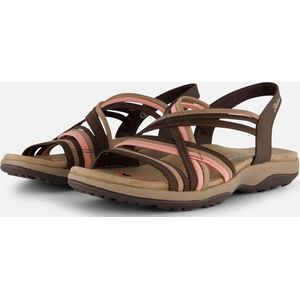 Skechers Reggae Slim Sandalen bruin Textiel - Dames - Maat 42