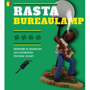 Wiet accesoires rastafari lamp – grappige reggae rasta weed accessoires lamp decoratie 33 cm hoog 1,5 m. snoer inclusief schakelaar | GerichteKeuze