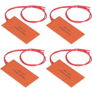 Flexibele Verwarmingsmat 12V voor Emmers en Tanks - 4 Stuks 50x100mm