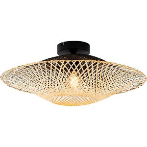 QAZQA rina - Oosterse Plafondlamp voor buiten - 1 lichts - Ø 52 cm - Naturel - Buitenverlichting