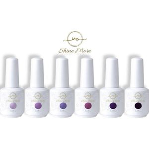 Gellak - Shinemore ® - Purple - 6 kleuren gel nagellak