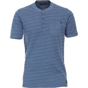 Casa Moda - T-Shirt Blauw Strepen - Heren - Maat XXL - Regular-fit