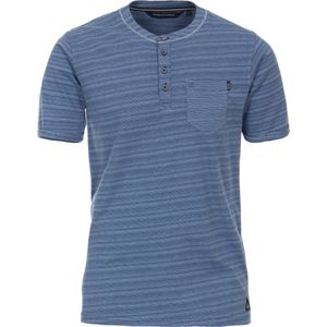 Casa Moda - T-Shirt Blauw Strepen - Heren - Maat M - Regular-fit