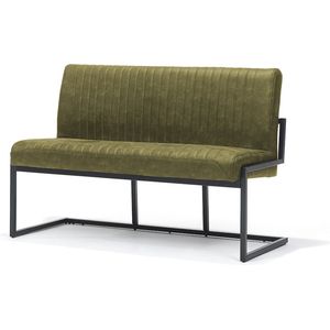 Eetkamerbank Belgie 135 cm Micro Leder Groen