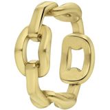 Lucardi Dames Goldplated ring Blaise - Ring - Cadeau - Staal - Goudkleurig
