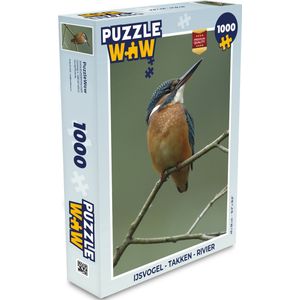 Puzzel IJsvogel - Takken - Rivier - Legpuzzel - Puzzel 1000 stukjes volwassenen