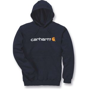 Carhartt Sweatshirt Signature Logo Midweight Sweatshirt New Navy-XL