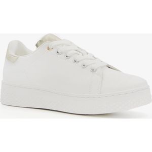 Blue Box dames sneakers met metallic detail - Wit - Uitneembare zool - Maat 41