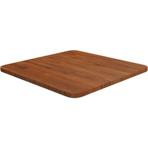 vidaXL - Tafelblad - vierkant - 40x40x1,5cm - behandeld - eiken - donkerbruin