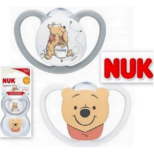 Nuk - Disney Baby - Fopspeen 2 Pack Space - Siliconen - Disney Winnie Pooh 0-6 maanden