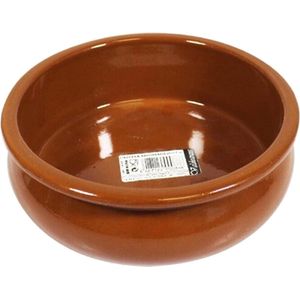 Concorde Tapas serveer of ovenschaaltje - rond - terracotta aardewerk - Dia 15 x H5 cm - Traditioneel - Uit Spanje