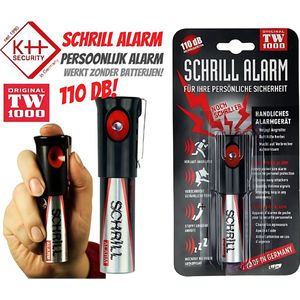 Zelfverdediging Hoernecke TW 1000 + - Schrill Alarm - Persoonlijk Alarm - Extreem Geluidsalarm - 110 decibel