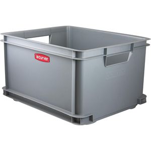 CURVER - SET VAN 3 STUKS - UNIBOX - ZILVER CLASSIC - 30 L - 43x35x24.5 cm