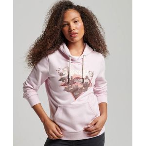 Superdry Vintage Vl Narrative Ub Capuchon Roze XS Vrouw