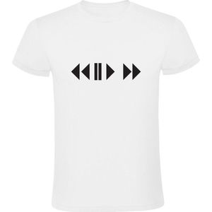 Muziek Knoppen Heren T-shirt | Play | Music | DJ | Radio | Geluid | Sound | Festival | Disco| Discotheek | Shirt