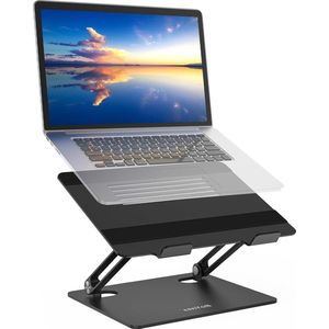 Laptop standaard - verstelbare laptop verhoger met warmteafvoer - compatibel voor MacBook Pro/Air Lenovo Samsung HP - zwart - 10-15 inch