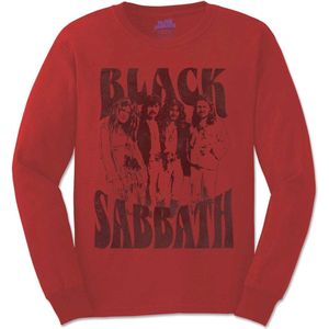 Black Sabbath - Band & Logo Longsleeve shirt - L - Rood